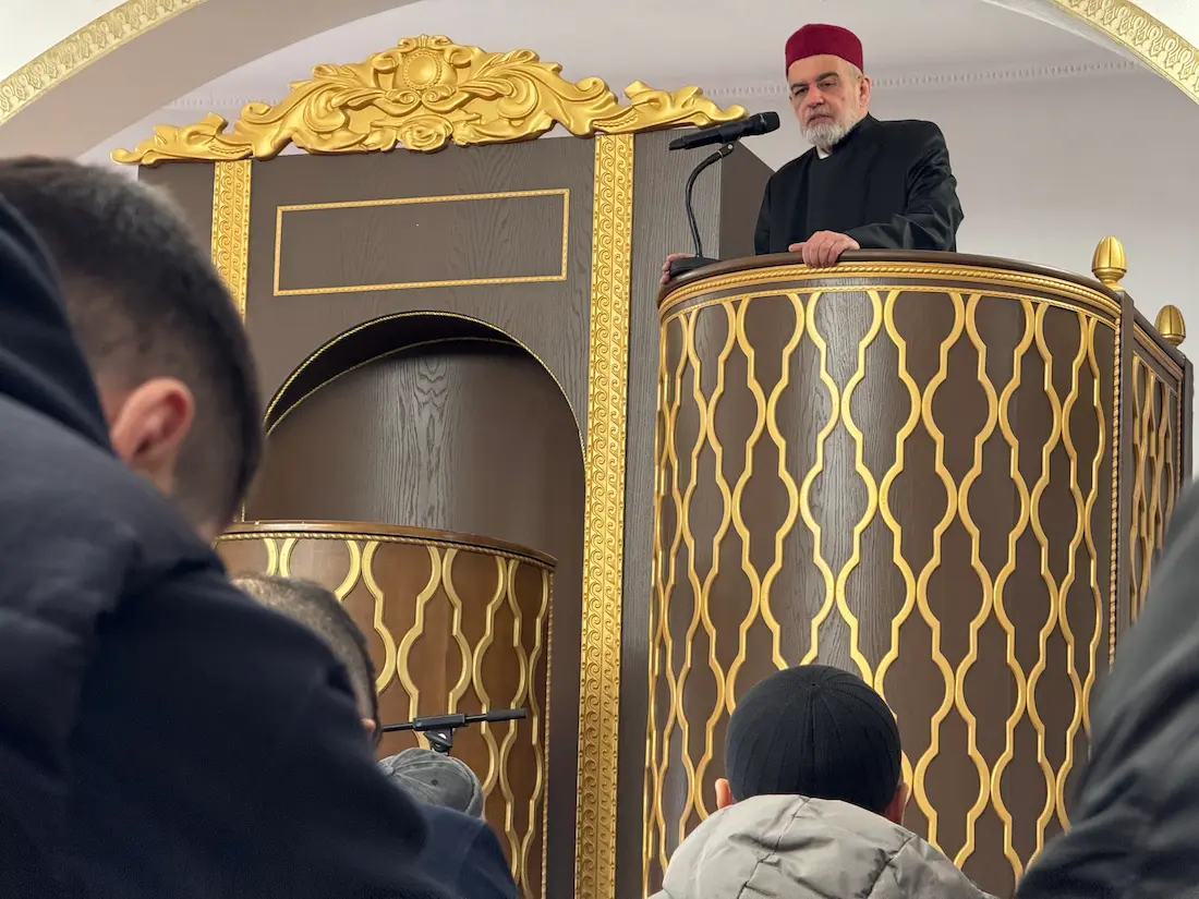 Муфтий Украины шейх Ахмед Тамим 24.04.2026 в пятничный день провел проповедь в мечети «ар-Рахма»